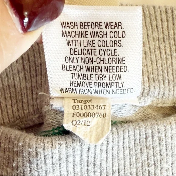 Cherokee EUC 2012 Gray and Mulitcolor Stripe Knit Leggings Size 3T - Picture 5 of 9